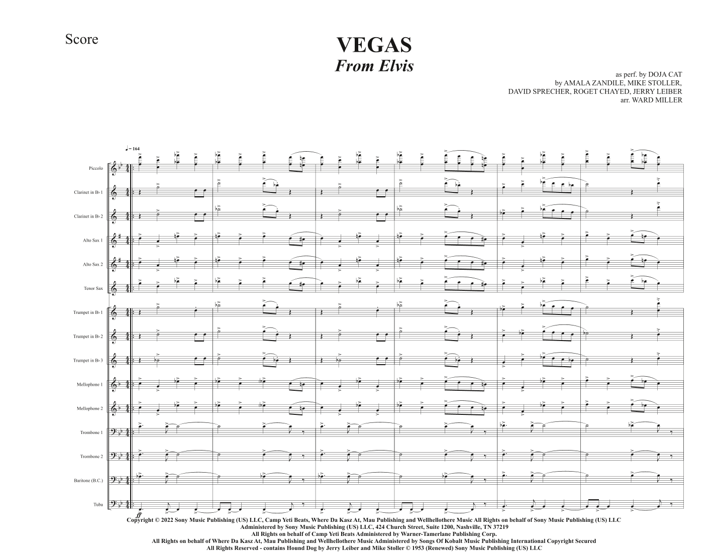 Vegas (arr. Ward Miller)