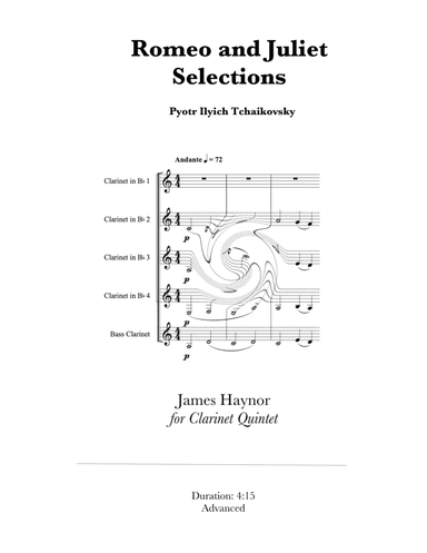 Romeo and Juliet - Selections for Clarinet Quintet (arr. James Haynor)