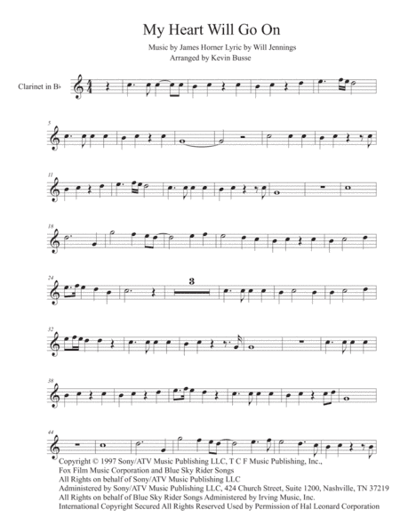 My Heart Will Go On (Love Theme from Titanic) (arr. Kevin Busse)