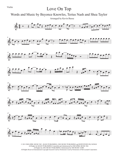Love On Top (arr. Kevin Busse)
