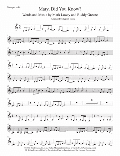 Mary, Did You Know? (arr. Kevin Busse)