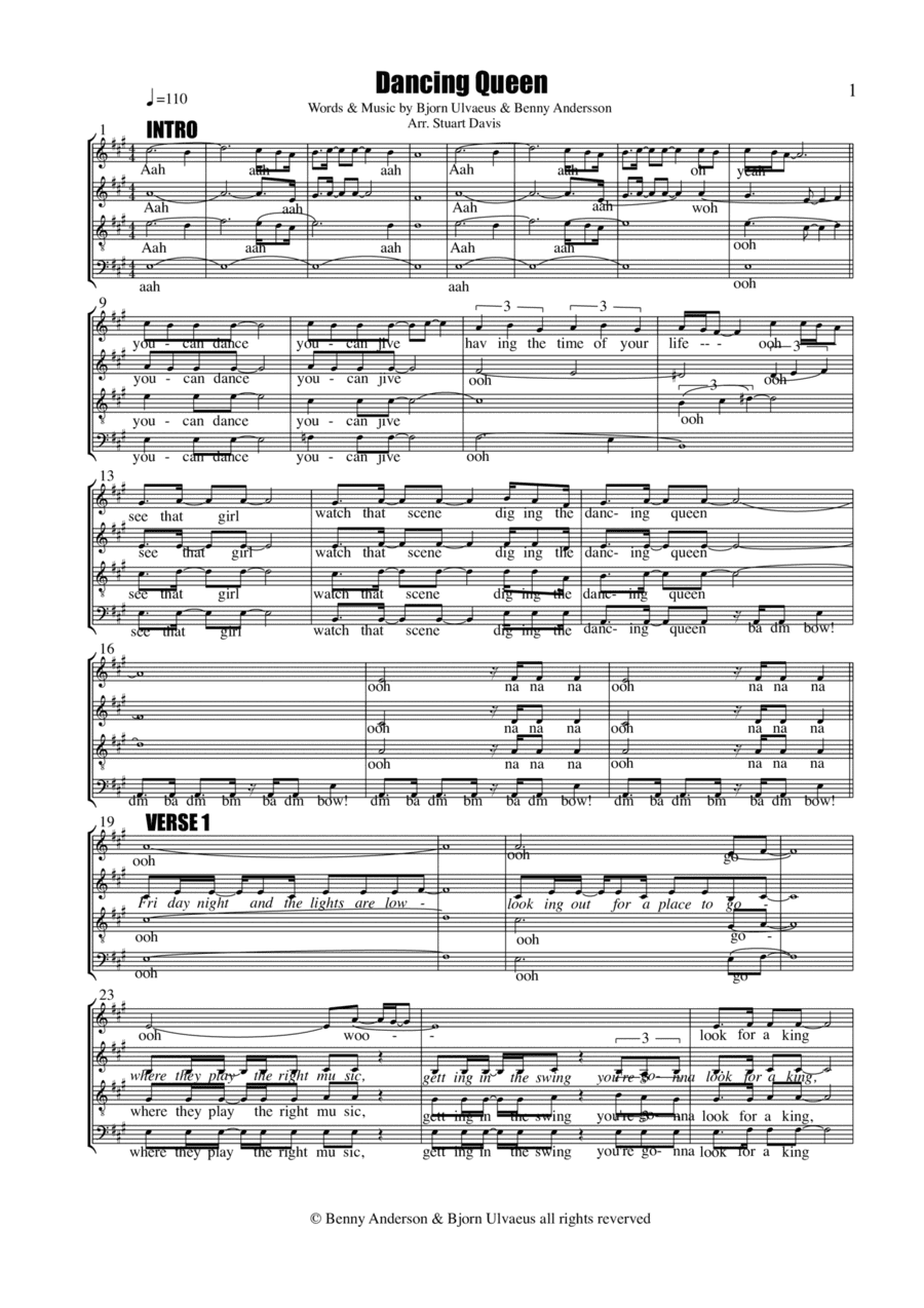 Dancing Queen (arr. Stuart Davis)