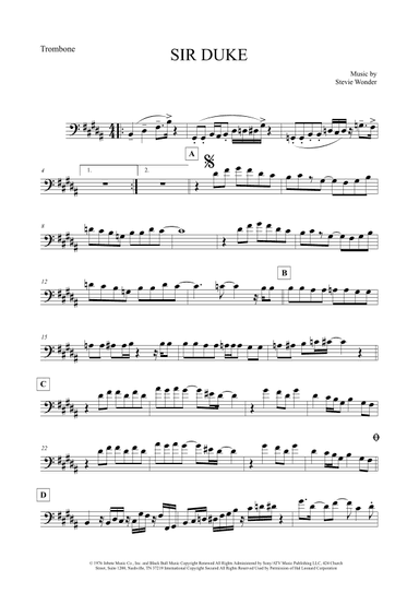 Sir Duke (arr. The Sheet Music Library)