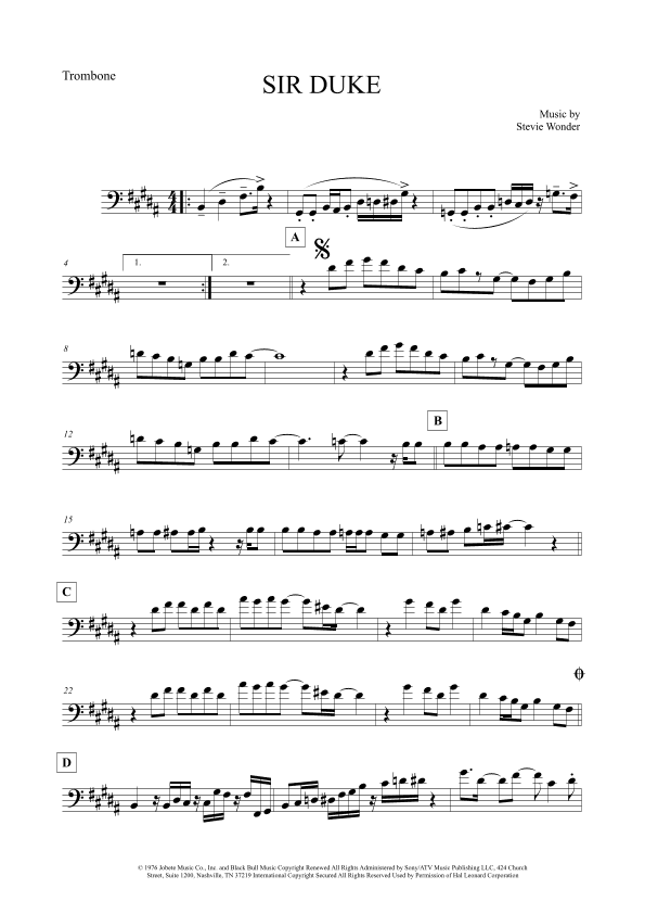 Sir Duke (arr. The Sheet Music Library)