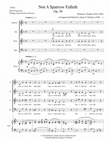 Not A Sparrow Falleth (arr. James F. Rickley)