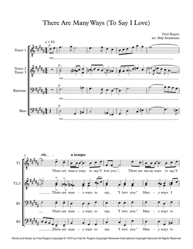 There Are Many Ways (to Say I Love You) (arr. Skip Stradtman)