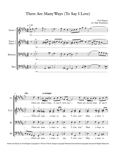 There Are Many Ways (to Say I Love You) (arr. Skip Stradtman)