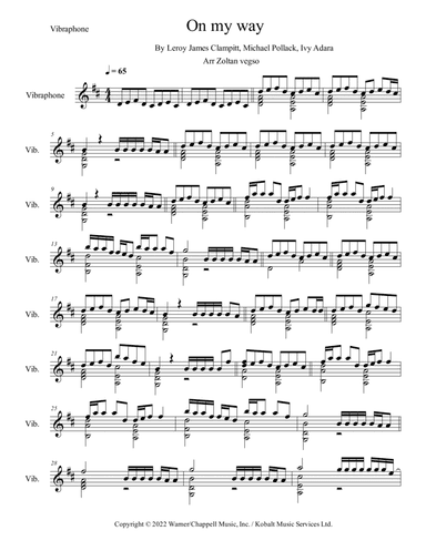 On My Way (arr. Zoltan Vegso)