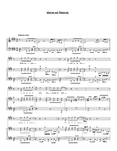 Waking And Dreaming (arr. Biegler)