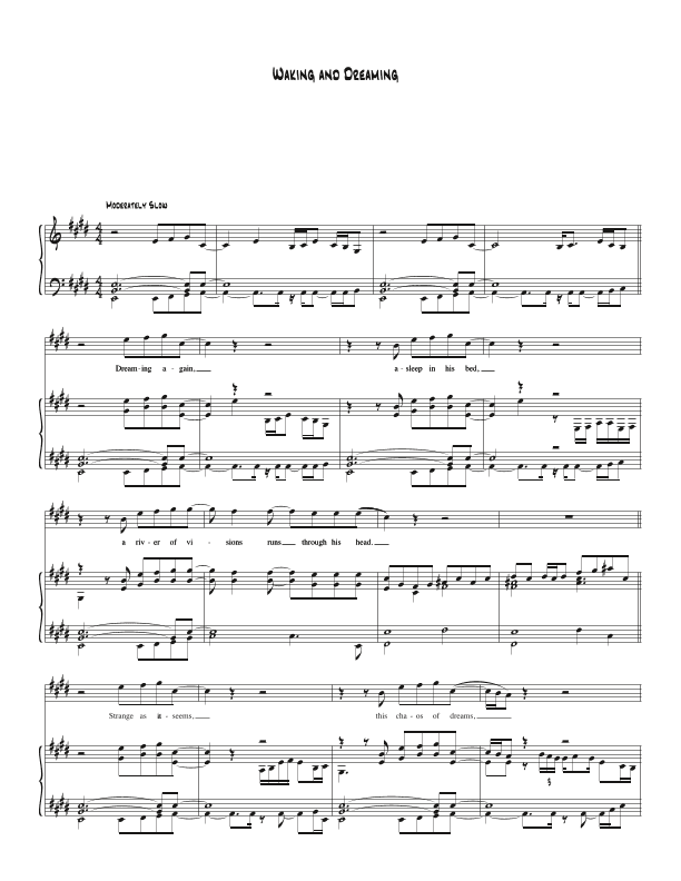 Waking And Dreaming (arr. Biegler)