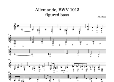 Allemande, BWV 1013 - figured bass (arr. Kian Beatty)
