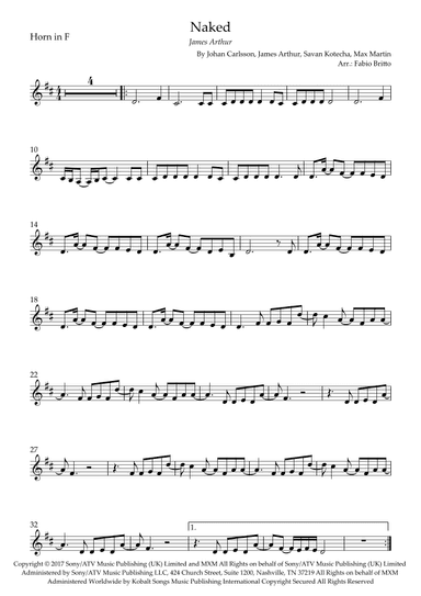 Naked (arr. Fabio Britto)
