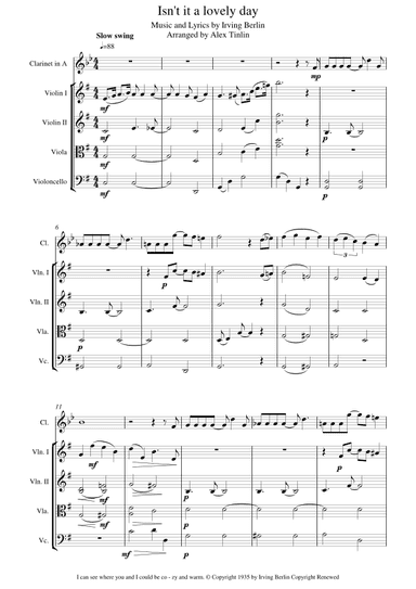 Isn't This A Lovely Day (to Be Caught In The Rain?) (arr. Alex Tinlin)