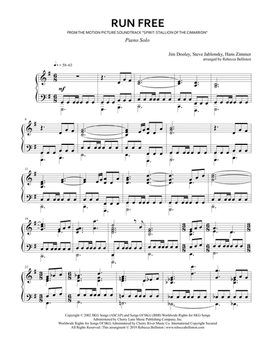 Run Free (arr. Rebecca Belliston)