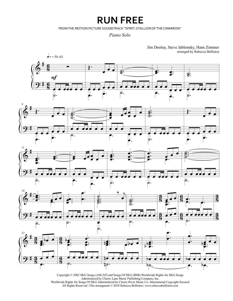 Run Free (arr. Rebecca Belliston)