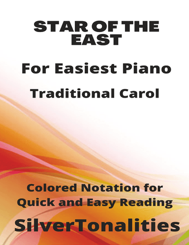 Star of the Easiest Easiest Piano Sheet Music with Colored Notation (arr. SilverTonalities)