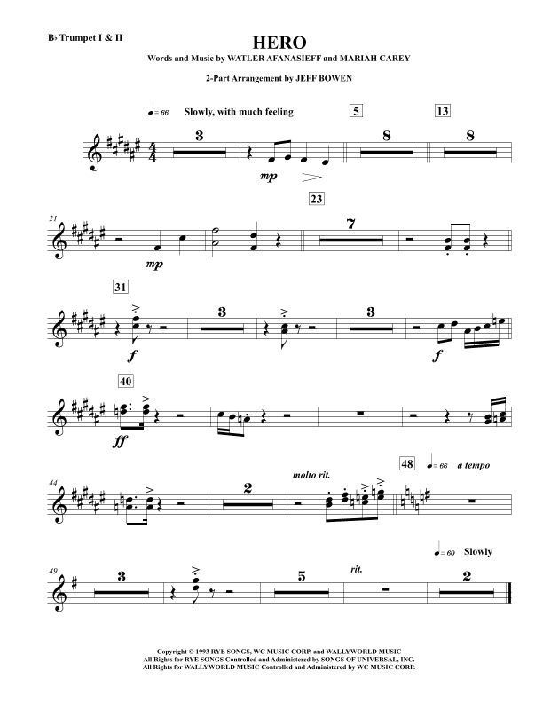 Hero (arr. Jeffrey Bowen)