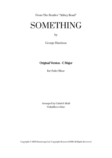 Something (arr. Gabriel Altali - @altalibrocchine)