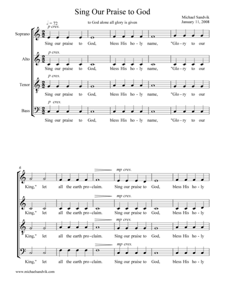 Sing Our Praise To God