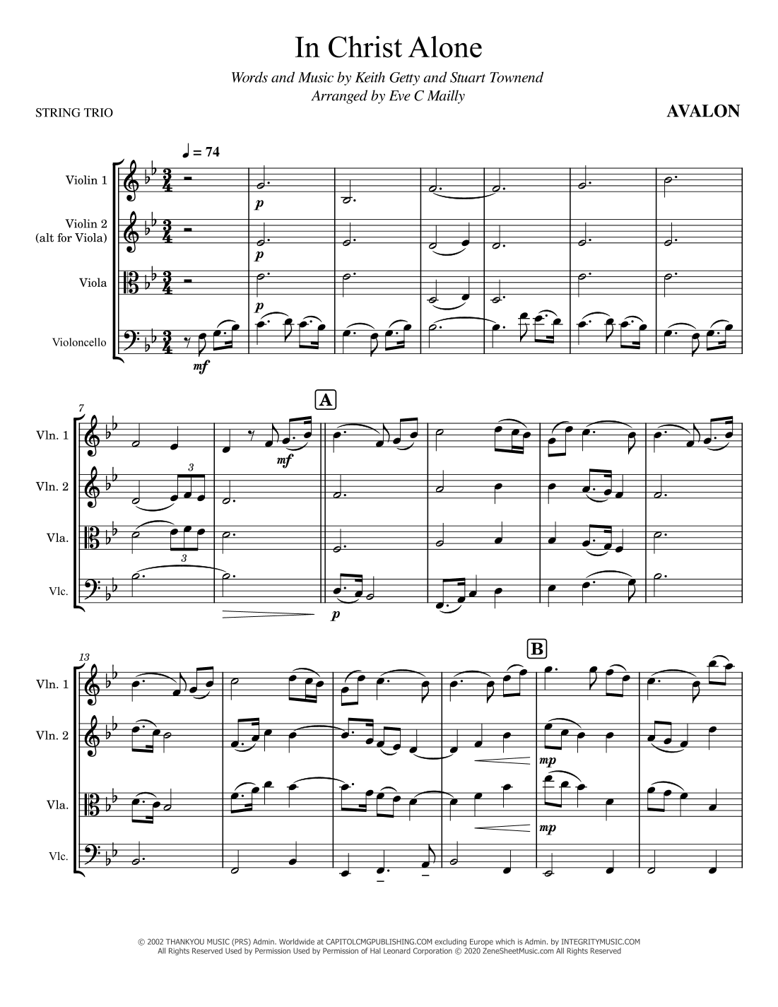 In Christ Alone (arr. Eve C. Mailly - Zene Strings)