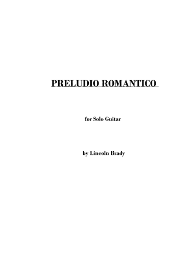 PRELUDIO ROMANTICO - Solo Guitar