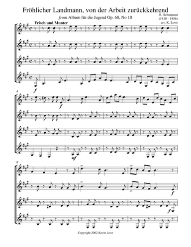 Frohlicher Landmann, ... (Guitar Quartet) (arr. Kevin Love)