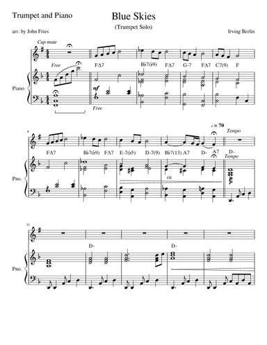 Blue Skies (arr. John Fries)