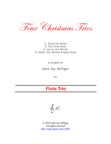 Four Christmas Trios for Flutes (arr. John Jay Hilfiger)