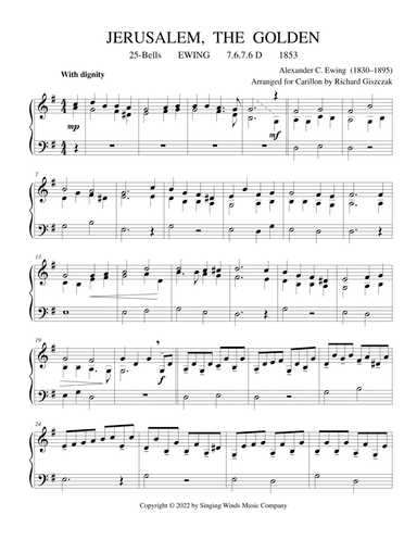 25B. Jerusalem, the Golden (EWING) (arr. Richard Giszczak)