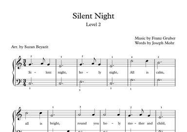 Silent Night (Easy Piano Level 2) (arr. Suzan Beyazit)