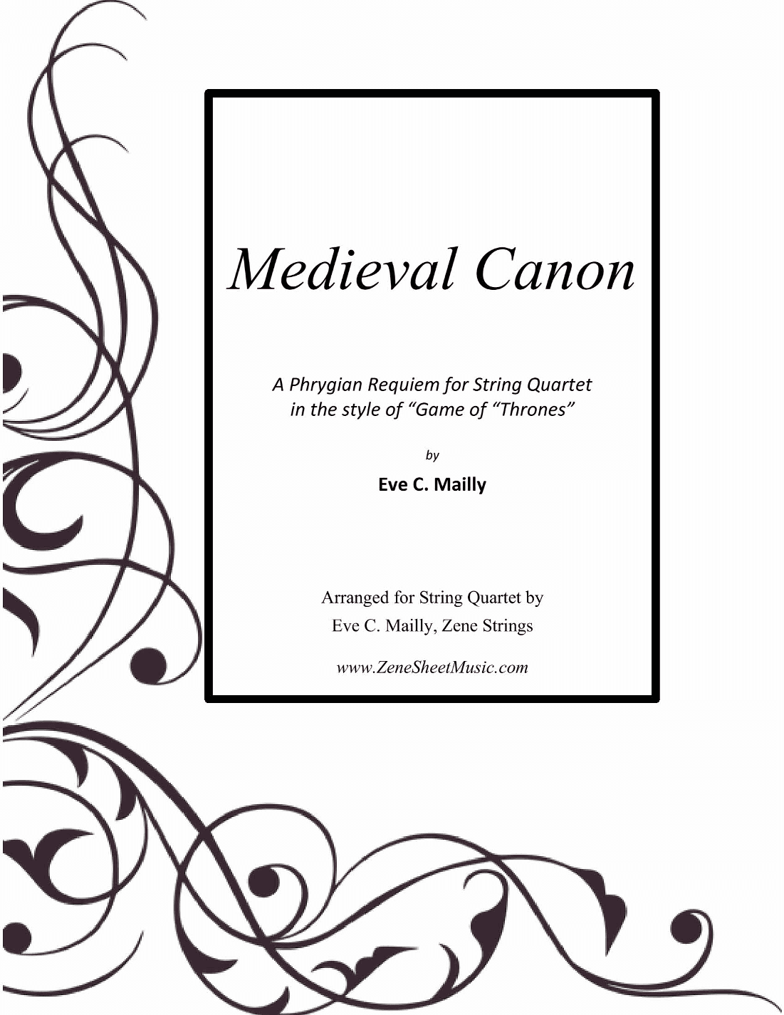 Medieval Canon - Phrygian Requiem in the style of "Game of Thrones"  (String Quartet)