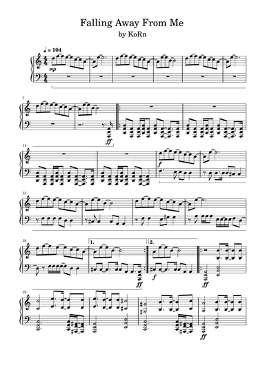Falling Away From Me (arr. Anya Alston)