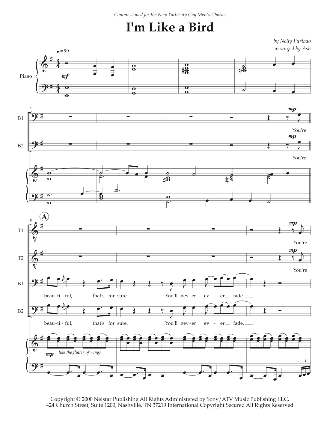 I'm Like A Bird (arr. Ash)