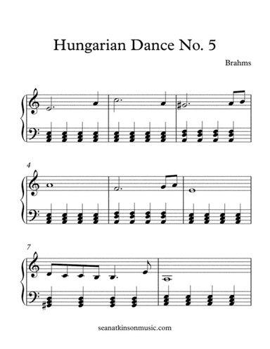 Hungarian Rhapsody No. 5 (Brahms) (arr. Sean Atkinson)