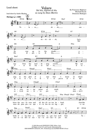 Volare (arr. Andre Maaker)