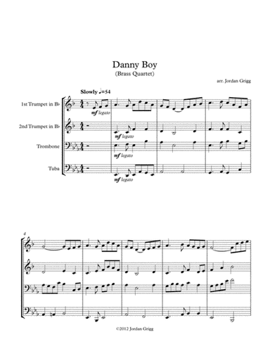 Danny Boy (Brass Quartet) (arr. Jordan Grigg)