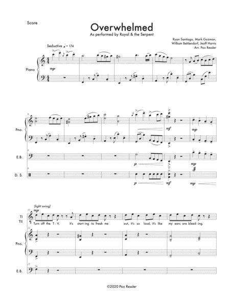 Overwhelmed (arr. Pax Ressler)