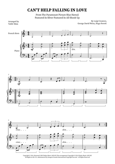 Can't Help Falling In Love (arr. Valdir Maia)
