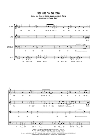 Set Fire To The Rain (arr. Simon Arnott)