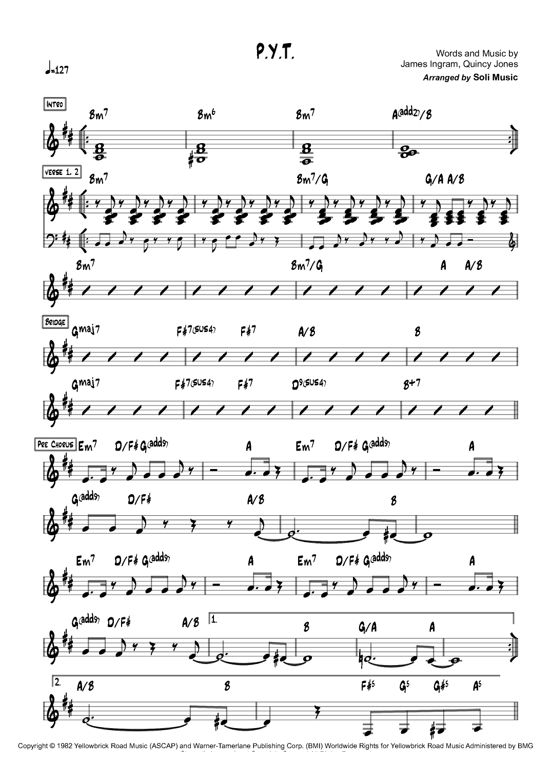 P.y.t. (pretty Young Thing) (arr. Soli Music)
