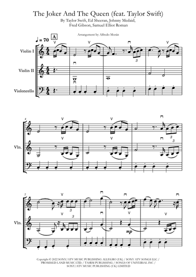 The Joker And The Queen (feat. Taylor Swift) (arr. Alfredo Morán)