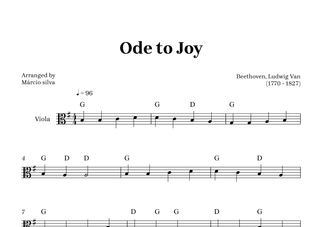 Ode to Joy (arr. Márcio Silva)