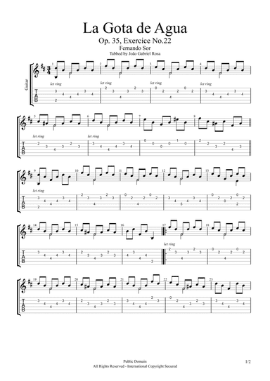 La Gota de Agua (Sor) (arr. João Gabriel Rosa)