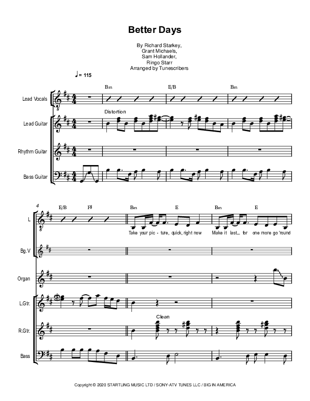 Better Days (arr. Tunescribers)