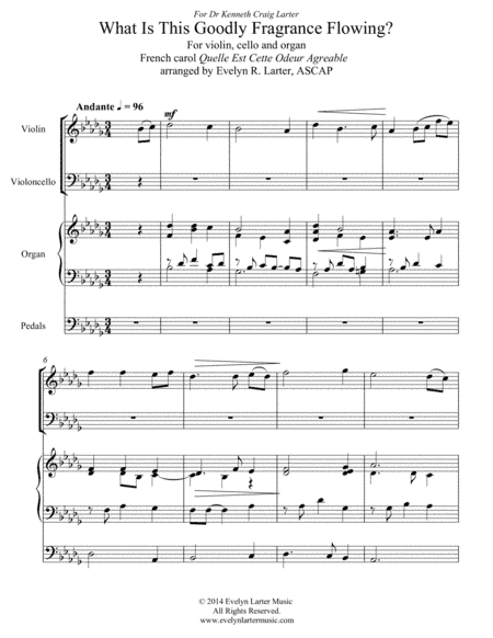 What Is This Goodly Fragrance Flowing? (arr. Evelyn Larter Music)