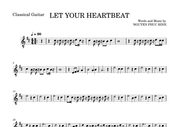 LET YOUR HEARTBEAT (arr. NPB)