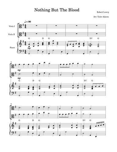 Nothing But The Blood (Viola Duet with Piano) (arr. Tyler Adams)