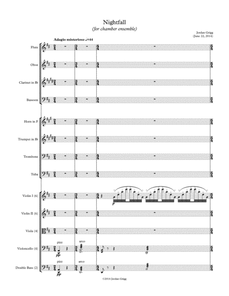Nightfall (for chamber ensemble)