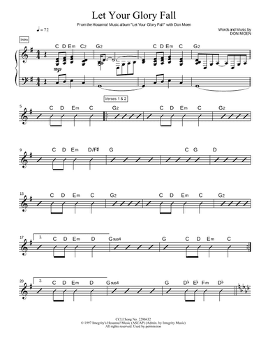 Let Your Glory Fall (arr. TraviSongs)