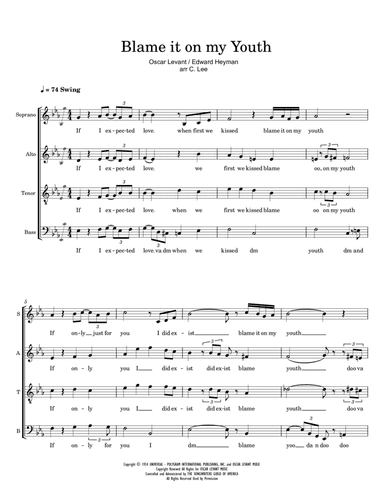 Blame It On My Youth (arr. Charles Lee)